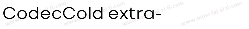 CodecCold extra字体转换